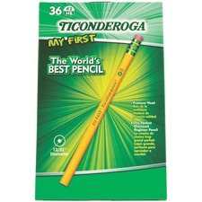 Dixon DIX X33336 Ticonderoga My First Wood Pencil - 2 Lead - Yellow Wo