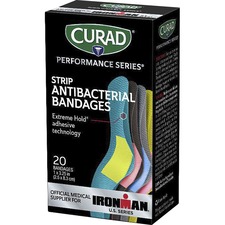 Medline MII CURIM5020 Curad Strip Antibacterial Ironman Bandages - 1 X