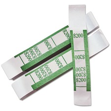 Iconex ICX 94190061 $200 Green Currency Straps - Total $200 - Adhesive