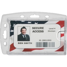 National 8455016660468 Skilcraft Dual Id Card Holder - Horizontal - 3.