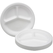 National 7350012636700 Skilcraft Triple Compartment Paper Plates - - P