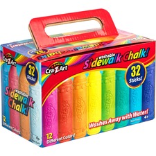 Crazart CZA 108176 Cra-z-art Sidewalk Chalk - Assorted - 32  Box