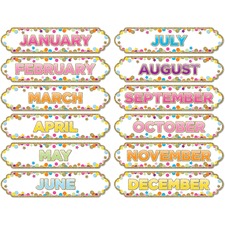 Ashley ASH 19008 Ashley Magnetic Confetti Months Timesavers - Die-cut,