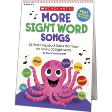 Scholastic SHS 1338317105 Scholastic K-2 More Sight Words Flip Chartcd