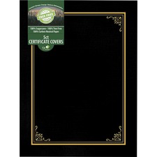 Geographics GEO 49029 Letter Certificate Holder - 8 12 X 11 - Black - 