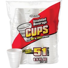 Dart DCC 8RP51CT Dart Insulated 8-12 Fl. Oz. Beverage Cups - 8.50 Fl O