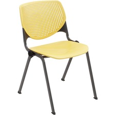 Kfi KFI 2300BKP12 Kfi Stacking Chair - Yellow Polypropylene Seat - Yel