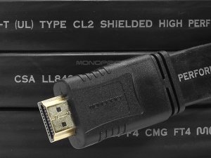 Monoprice 04157 Flat High Speed Hdmi Cable_ 3ft Black