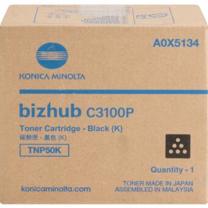 Original Konica A0X5134 Tnp50k Toner Cartridge - Black - Laser - 6000 