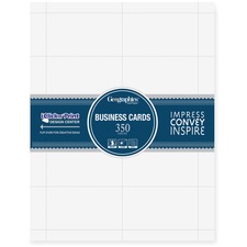 Geographics GEO 39051 Inkjet, Laser Business Card - White - Recycled -