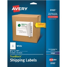 Avery 08165 Averyreg; Trueblock Shipping Labels - Permanent Adhesive -