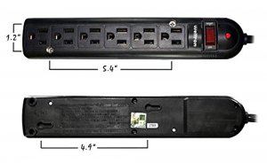 Weltron WELTRON This 6 Outlet Plastic Power Strip Has 750 Joules, Emir