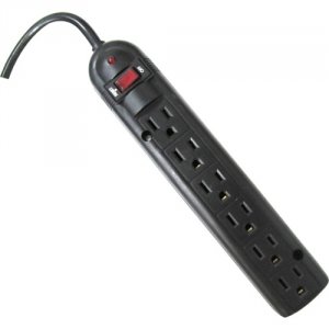 Weltron WSP-600PLF-20 6 Outlet Power Strip Plastic 750j 20 Ft