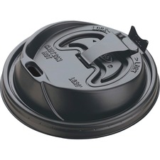 Dart DCC 16RCLBLK Dart Black Plastic Reclosable Lids - Round - Plastic