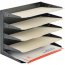 Mmf MMF 2645HLBK Mmf Horizontal Desk File Trays - 5 Compartment(s) - 5