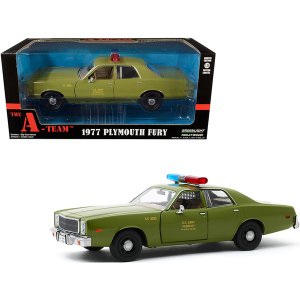 Greenlight 84103 1977 Plymouth Fury U.s. Army Police Army Green The A-