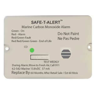 Safe-t-alert CW61257 62 Series Marine Carbon Monoxide - White - Flush 