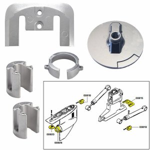 Tecnoseal 25776 Anode Kit Whardware - Mercury Bravo 1 - Zinc