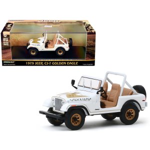 Greenlight 86572 1979 Jeep Cj-7 Golden Eagle Dixie White 143 Diecast M