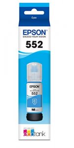 Original Epson T552220-S Dye Cyan Ink Bottle With Sensormatic