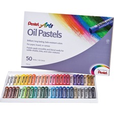 Pentel PEN PHN50 Arts Oil Pastels - 50  Set