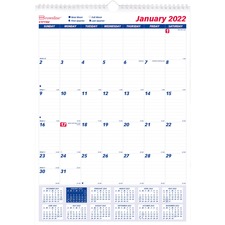 Dominion RED C171102 Brownline Ruled Block Monthly Wall Calendar - Jul