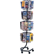 Safco SAF 4128CH Safco Rotary Wire Brochure Display Stand - 32 Compart