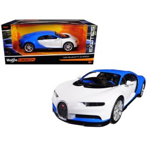 Maisto 32509BL/W Bugatti Chiron Blue  White Exotics 124 Diecast Model 