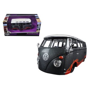 Maisto 31022gry Volkswagen Van Samba Grey Outlaws 125 Diecast Model Ca