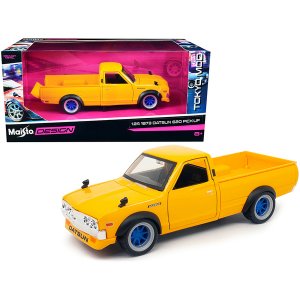 Maisto 32528 1973 Datsun 620 Pickup Truck Yellow Tokyo Mod  Design 124