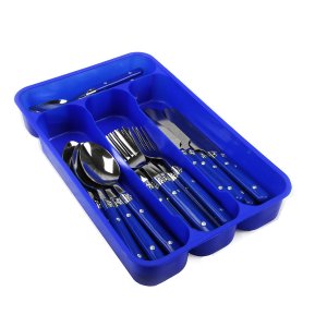 Gibson TV1701-24 Home Casual Living 24-piece Flatware Set, Blue