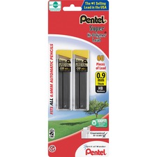 Pentel PEN C29BPHB2 Super Hi-polymer 0.9mm Lead Refill - 0.9 Mmbold Po