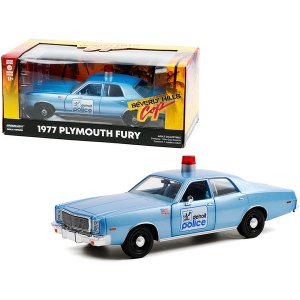 Greenlight 84122 1977 Plymouth Fury Detroit Police Light Blue Beverly 