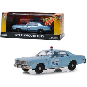 Greenlight 86565 1977 Plymouth Fury Blue Detroit Police Beverly Hills 