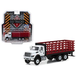 Greenlight 45050C 2018 International Workstar Platform Stake Truck Whi