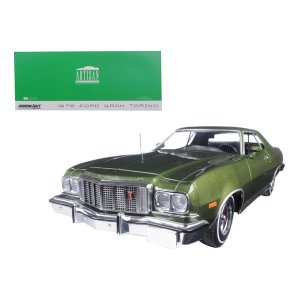 Greenlight 19018 1976 Ford Gran Torino Dark Green Metallic 118 Diecast