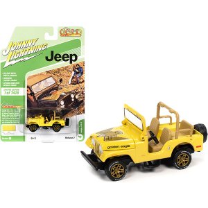 Johnny JLCG025-JLSP150B Jeep Cj-5 Sunshine Yellow With Golden Eagle Gr