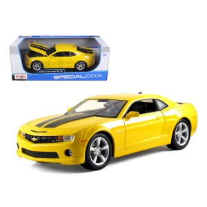 Maisto 31173y 2010 Chevrolet Camaro Ss Rs Yellow With Black Stripes 11