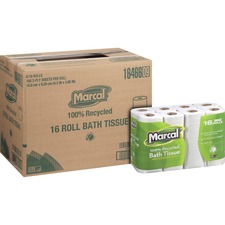 Marcal MRC 16466CT Marcal 100% Recycled, Soft  Absorbent Bathroom Tiss