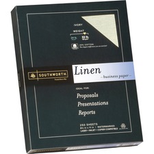 Neenah SOU J568C Southworth Linen Business Paper - 9 12 X 4 18 - 32 Lb