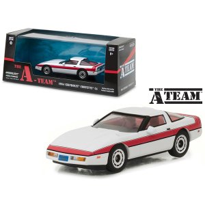 Greenlight 86517 1984 Chevrolet Corvette C4 White With Red Stripe The 