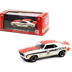 Greenlight 86344 1969 Chevrolet Camaro Rs 18 Texaco White With Black A