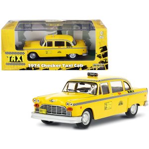 Greenlight 86601 1974 Checker Taxi Cab 804 Yellow Sunshine Cab Company