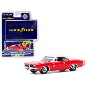 Greenlight 30196 1969 Dodge Charger Red With White Top Wide Boots Gt T