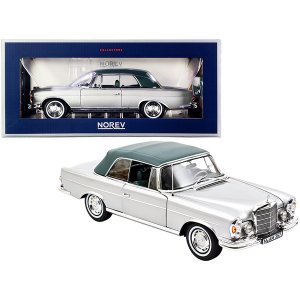 Norev 183761 1969 Mercedes Benz 280 Se Cabriolet Silver Metallic With 