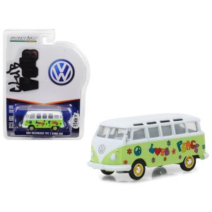 Greenlight 29920C 1964 Volkswagen Type 2 Samba Bus Hippie Peace And Lo