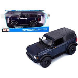 Maisto 31456bl 2021 Ford Bronco Wildtrak Dark Blue Metallic With Dark 