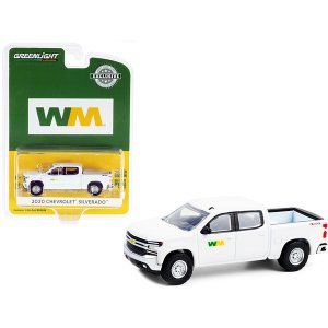 Greenlight 30255 2020 Chevrolet Silverado Pickup Truck White Wm Waste 