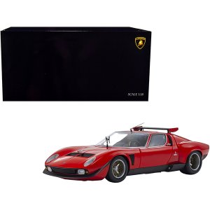 Kyosho 08319R Lamborghini Miura Svr Red And Black 118 Diecast Model Ca