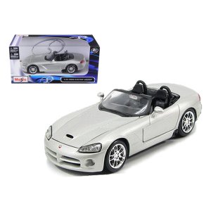 Maisto 31232s 2003 Dodge Viper Srt-10 Silver 124 Diecast Model Car By